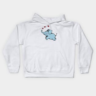 Elephant in Love Kids Hoodie